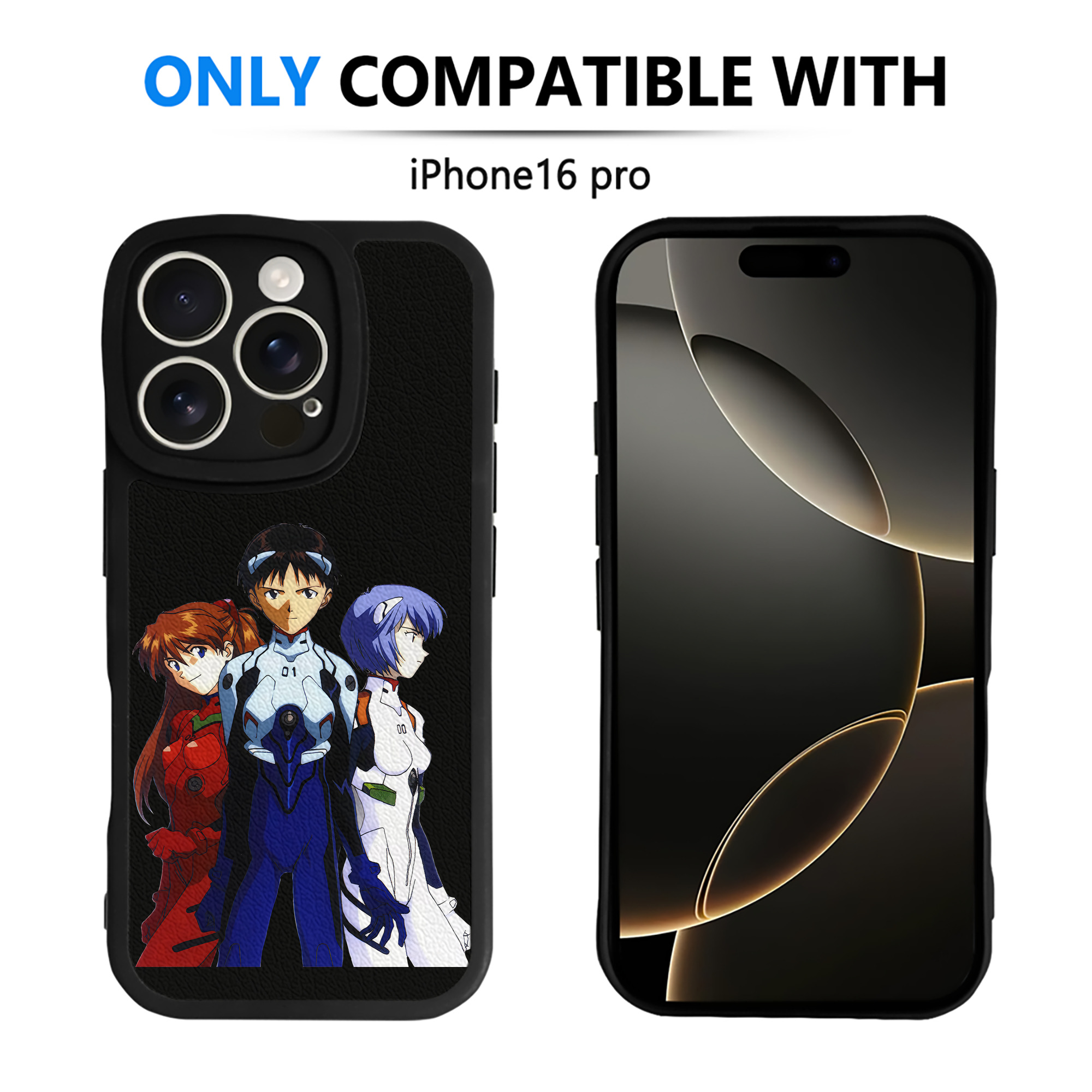 （画像用） EVA 新世紀エヴァンゲリオン 【iPhone 16シリーズ対応】シリコンスマホケース（レザー調） 材質：シリコン
